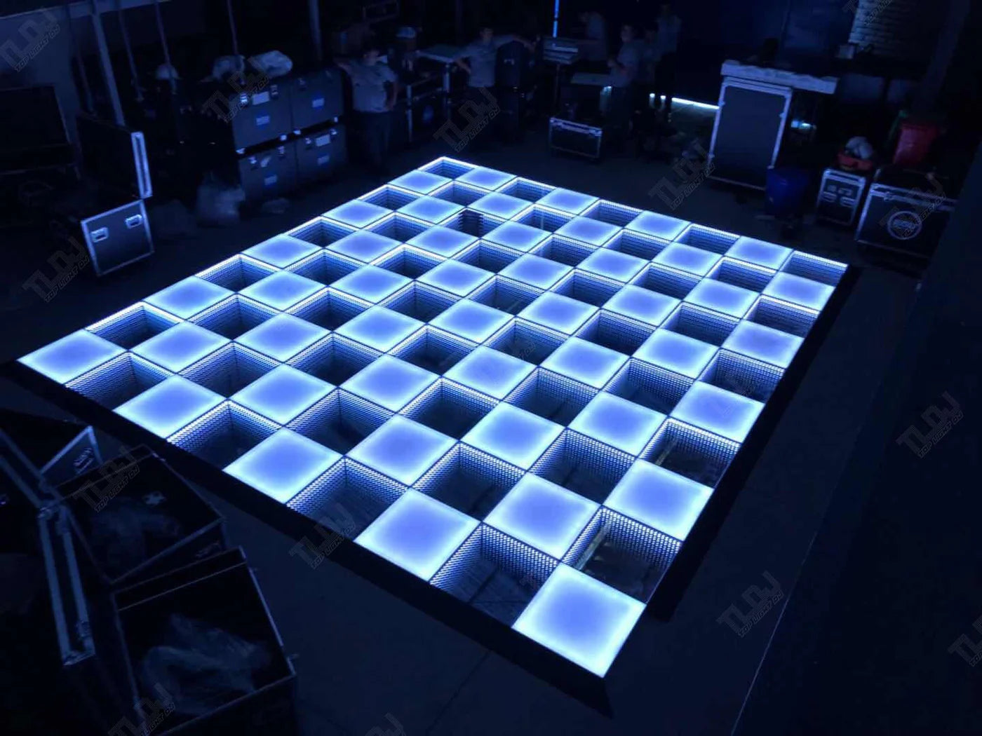 Rent Per Day 10x10ft 36 Panels 3D Infinity & Solid Top Light DJ Wireless LED Disco Dance Floor – Strong, Durable, and Water Resistant